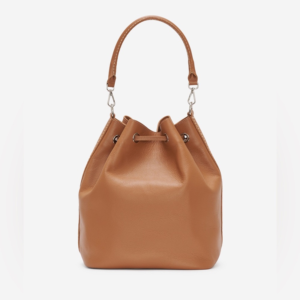 Roots Canada Tan Leather XL Bucket Bag